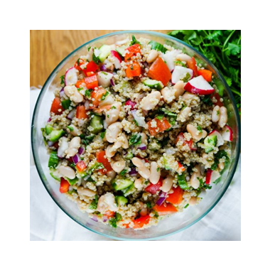 Vegan Quinoa Herb Salad with White Beans